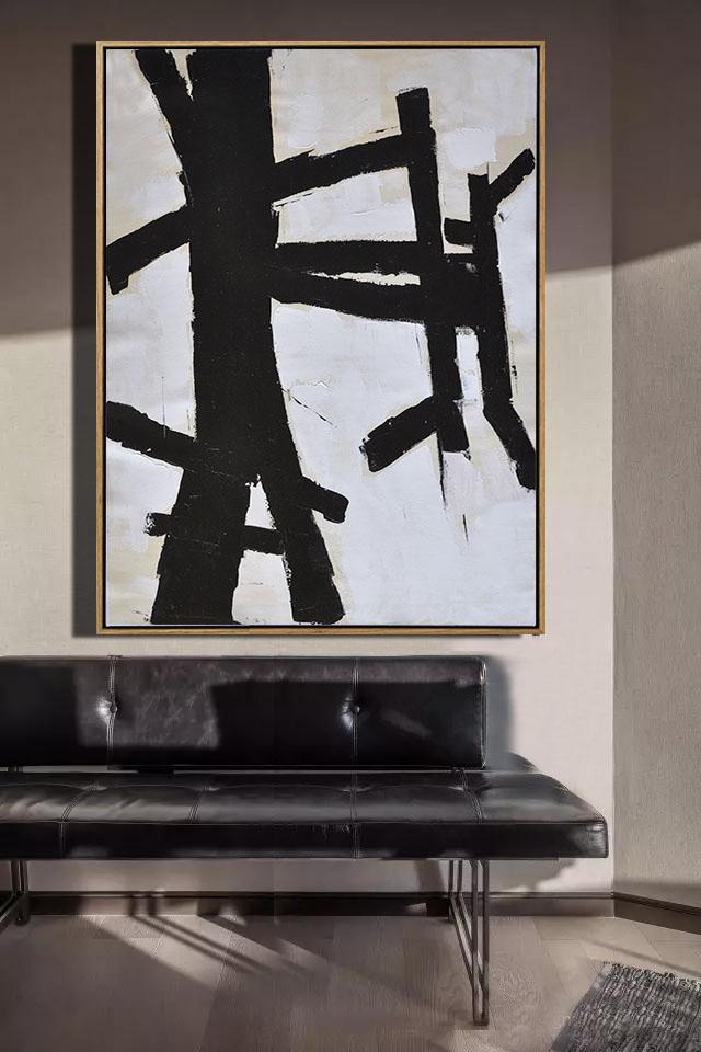 Vertical Palette Knife Minimal Art #C46Y